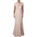 Adrianna Papell Womens Glitter Full-Length Evening Dress Pink 6