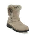 Womens Ladies Flat Faux Fur Winter Ankle Boots Casual Snow Ski Skaters Shoes