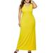 UKAP Women Casual Dress Summer Sleeveless Loungewear Beachwear Boho Tank Sundresses Plus Size Plain Long T Shirt Maxi Dresses