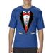 Mens and Big Mens Tuxedo Prom Costume T-Shirt, up to size 3XLT