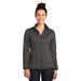 sport tek 1188654 ladies posicharge electric heather soft shell jacket for lst30, grey-black electric - large