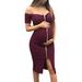 Ladies Pregnant Women Solid Color Sleeveless Off-Shoulder Zipper Sexy Summer Dress