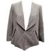 New Womens Kasper Wing Lapel Drapey Crepe Fly Away Jacket Size 16W Grey Gray