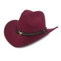 Flmtop Hat Wide Brim Strap Comfortable Wide Brim Cowboy Hat for Home