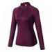 MELLCO Women's Spring Full Zip Running Track Jacket, Long Sleeve Slim Fitness, Soft Handfeel Sports Jacket Red XL