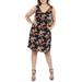 Womenâ€™s Plus Size Floral Sleeveless Mini Dress With Pockets