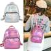 Women Girls Fashion PU Leather Shining Backpack Travel Handbag Rucksack Shoulder School Bag