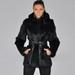 Fashion Women Autumn Winter Faux Fur Coat Solid Color Hooded Long Sleeve Pockets Fluffy Long Outerwear Jacket Black