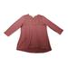 Status by Chenault Womens Size Large Embroidered Neckline 3/4 Sleeve Blouse, Dusty Rose