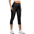 High Waisted Yoga Capris for Women 4 Way Stretch Workout Running Leggings Tummy Control Tights Buttery Soft Biking Pants