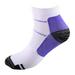 1 Pair Breathable Compression Short Socks,For Running Tennis Sports Purple S/M