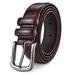 Mens Belt, Xhtang Genuine Leather Dress Belt Classic Casual 1 1/4" Wide Belt With Single Prong Buckle