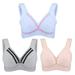 WALFRONT Cotton Wire Free Maternity Nursing Breast Feeding Bras Prevent Sagging Pregnant Women Underwear, Nursing Bra, Nursing Bras