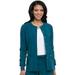 Dickies EDS Essentials Scrubs Warm Up Jacket for Women Snap Front Plus Size DK305, 4XL, Caribbean Blue