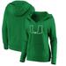 Miami Hurricanes Fanatics Branded Women's St. Patrick's Day White Logo Pullover Hoodie - Green