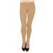 Vivian's Fashions Long Leggings - Cotton, Junior Size (Beige, Medium)