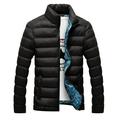 Deepwonder Mens Winter Warm Stand Collar Coat Thick Padded Lightweight Bomber Jacket Zipper Casual Outwear M to Plus Size 4XL