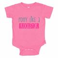 Funny Potty Training Baseball Bodysuit Raglan â€œPotty Like A Rockstarâ€� Cute Rockstar Shirt Gift - Baby Tee, 0-3 months, Pink Solid Short Sleeve