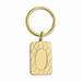 Gold-plated Key Ring with Criss Cross and Oval Center