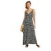 ellos Women's Plus Size Knit Surplice Maxi Dress