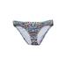 Kenneth Cole Reaction Womens Aqua Multi Aztec-Print Hipster Bikini Bottom L