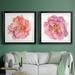 House of Hampton® Blossomed Peony I Blossomed Peony I - 2 Piece Picture Frame Set Paper in Indigo/Pink/Red | 26.5 H x 53 W x 1.5 D in | Wayfair