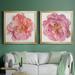 House of Hampton® Blossomed Peony I Blossomed Peony I - 2 Piece Picture Frame Set Canvas in Indigo/Pink/Red | 34.5 H x 69 W x 1.5 D in | Wayfair