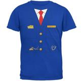 Halloween Train Conductor Costume Royal Adult T-Shirt - Large