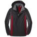 Port Authority Men's Water-Resistant 3-In-1 Jacket_Blk/Mag Gy/Red_XXXX-Large