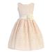 sweet kids girls peach vintage lace junior bridesmaid dress 7-12