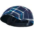 MG Plaid Ivy Newsboy Cap Hat (Medium, Navy)