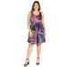 Womenâ€™s Plus Size Floral Fit and Flare Knee Length Tank Dress