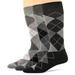 U&I Menâ€™s Combed Cotton Argyle Dress Socks for Shoes Size 12-16, Black Grey Mix (3-Pack)