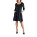 24seven Comfort Apparel Fit and Flare Plus Size Dress, P0116186, Made in USA