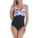 Maxine Womens Petal Twist One Piece Swimsuit