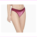 Calvin Klein Women's Modern Cotton Velvet Ribbed Bikini Panties, Wine , X-Large