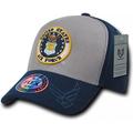 RapDom Air Force Flex Military Mens Cap [Grey/Navy Blue - L/XL]