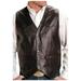 Roper Western Vest Mens Leather Vest Snap Brown 02-075-0520-0701 BR