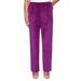 Alfred Dunner Women's Classics Corduroy Pull-On Proportioned Medium Pant, Mulberry, 14