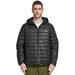 Men's Hooded Quilted Jacket Water-Resistant Coat Outwear Unbranded Warm Winter Lightweight Puffer Jacket, Black (XX-Large)