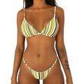 Nokpsedcb Xz Women Bikini Sets Adjustable Triangle Bra Thong Swimsuit Beachwear