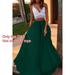 Women Summer Solid High Waist Skirt Plus Size Elastic Waist Big Swing Long Dress Fashion Boho Loose Maxi Dresses