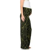 Niuer Women Maternity Relaxed Boho Pants Casual Beach Lightweight Pants Bohemian Printed Pregnancy Trousers