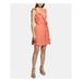 1. STATE Womens Coral Ruffled Sleeveless V Neck Above The Knee Wrap Dress Party Dress Size 4