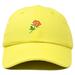 DALIX Red Rose Hat Premium Embroidered Baseball Cap Womens in Minion Yellow
