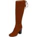 Kenneth Cole Reaction Womens Corie Lace Faux Suede Tall Dress Boots