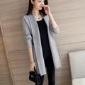 JANDEL Korean Style Loose Casual Solid Color Knit Cardigan Fashion Trend Long-sleeved Women's Coat, Women's Jacket, Long Coat