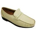 Men's Dress Loafers Leather Moc Toe Slip On Comfort Moccasin Shoes