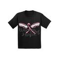 Awkward Styles Wings Of Hope Tshirt Ribbon Angel Wings Shirt Breast Cancer Awareness Shirts for Kids Pink Ribbon Shirt Gifts for Breast Cancer Survivor Cancer Support Ribbon Shirt Breast Cancer Shirt