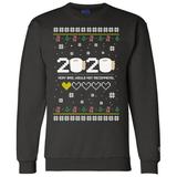 Mens Champion Sweatshirt for Christmas - Funny 2020 Christmas Sweater - Champion Sweatshirts for Men - Ugly Bad 2020 Christmas Sweatshirt